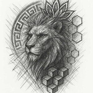 contemporary-patterns – tattoo design ideas free ai generated – neotraditional-strong-contrast – for-shoulder-blade – Gallery: news-inkby-ai