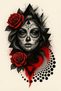 creative-approach – tattoo design ideas free ai generated – neotraditional-classic-motifs – for-temple – Gallery: news-inkby-ai