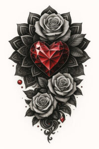 creative-approach – tattoo design ideas free ai generated – neotraditional-soft-blending – for-ankle – Gallery: news-inkby-ai