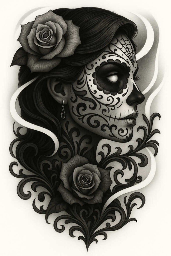 creativity – tattoo design ideas free ai generated – surrealism-fragmentation – for-collarbone – Gallery: news-inkby-ai