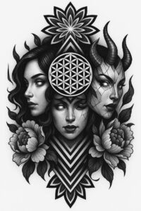 evolving-trends – tattoo design ideas free ai generated – neotraditional-classic-motifs – for-side – Gallery: news-inkby-ai