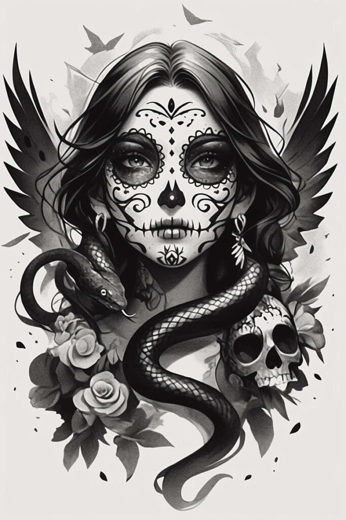 for-women – tattoo design ideas free ai generated – neotraditional-decorative-elements – for-upper-back – Gallery: news-inkby-ai