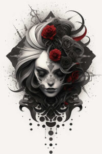 for-women – tattoo design ideas free ai generated – realism-highlight-detail – for-sternum – Gallery: news-inkby-ai
