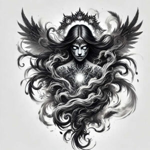forest-animals – tattoo design ideas free ai generated – neotraditional-dynamic-color – for-stomach – Gallery: news-inkby-ai