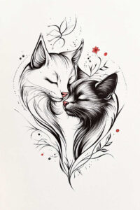 forest-animals – tattoo design ideas free ai generated – realism-natural-contrast – for-nape – Gallery: news-inkby-ai