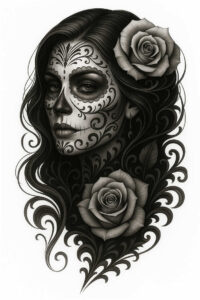 fresh-design – tattoo design ideas free ai generated – neotraditional-vivid-gradients – for-upper-thigh – Gallery: news-inkby-ai