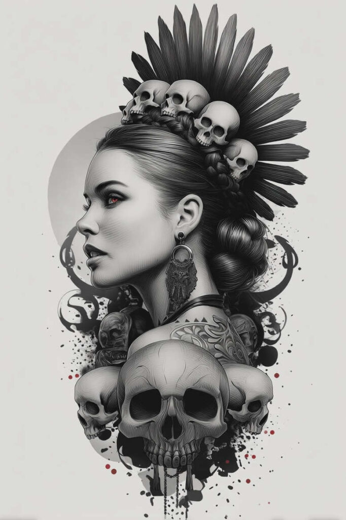 freshness – tattoo design ideas free ai generated – neotraditional-artistic-contrast – for-thigh – Gallery: news-inkby-ai