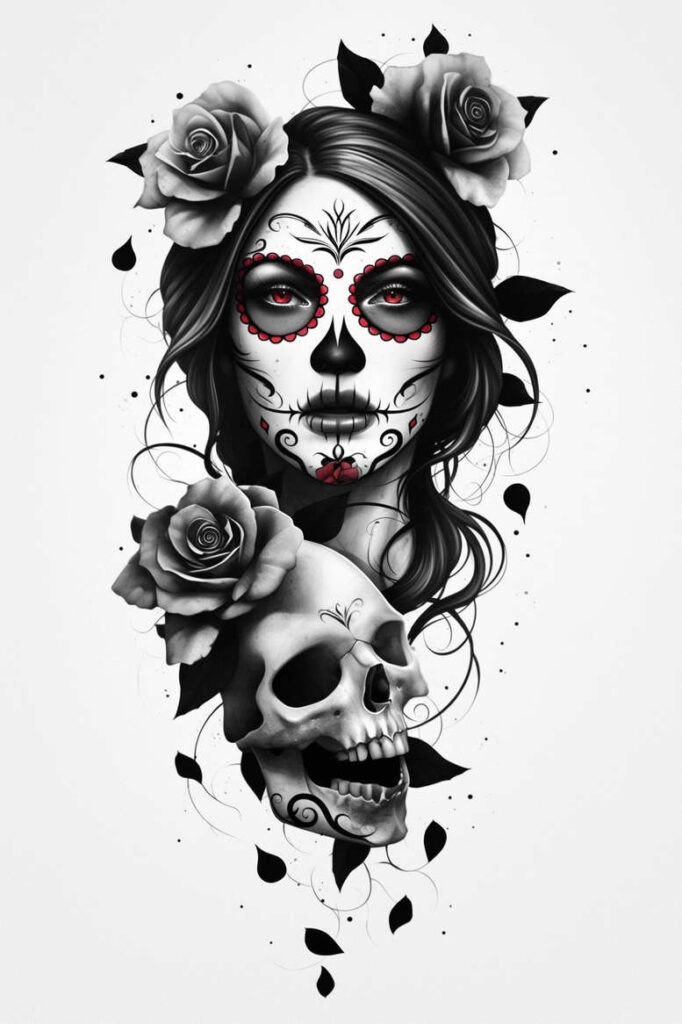 futuristic-patterns – tattoo design ideas free ai generated – neotraditional-vintage-influence – for-neck – Gallery: news-inkby-ai