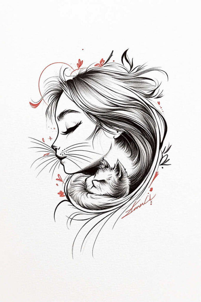 geometric-animals – tattoo design ideas free ai generated – realism-real-ink-flow – for-upper-thigh – Gallery: news-inkby-ai