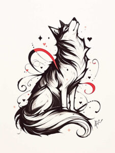 mammals – tattoo design ideas free ai generated – neotraditional-strong-outlines – for-shoulder – Gallery: news-inkby-ai