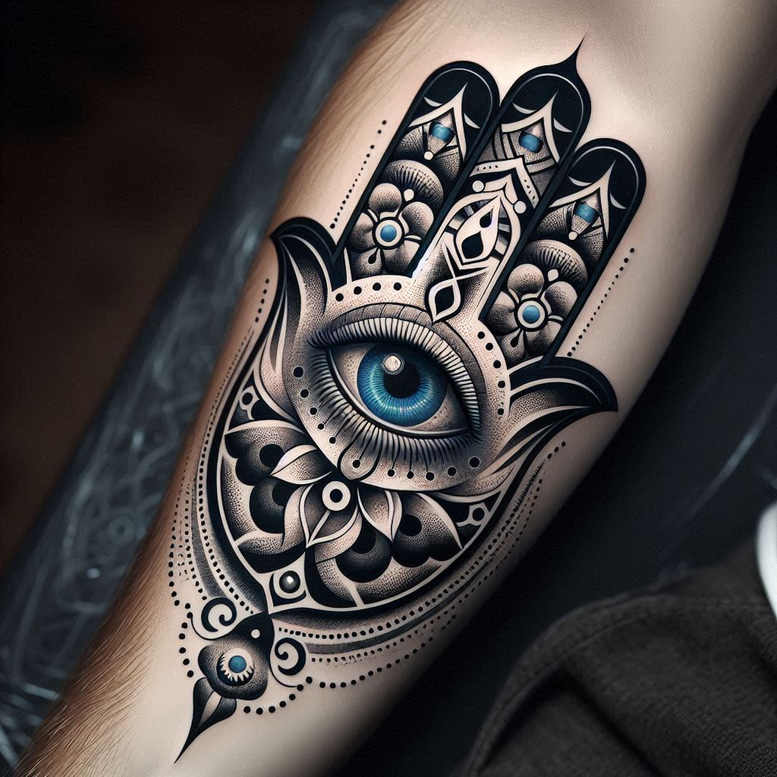 mammals – tattoo design ideas free ai generated – realism-living-skin – for-palm – Gallery: news-inkby-ai