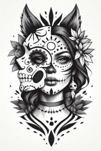 modern-aesthetics – tattoo design ideas free ai generated – surrealism-fluid-motion – for-knee – Gallery: news-inkby-ai