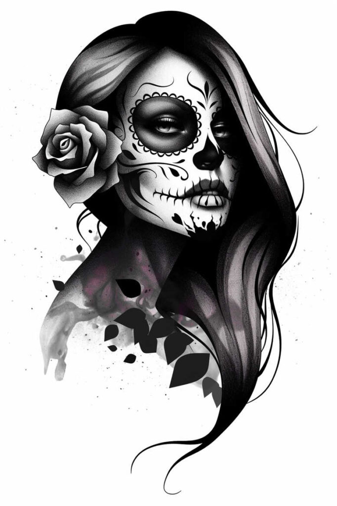 modern-character – tattoo design ideas free ai generated – realism-blended-gradients – for-back – Gallery: news-inkby-ai