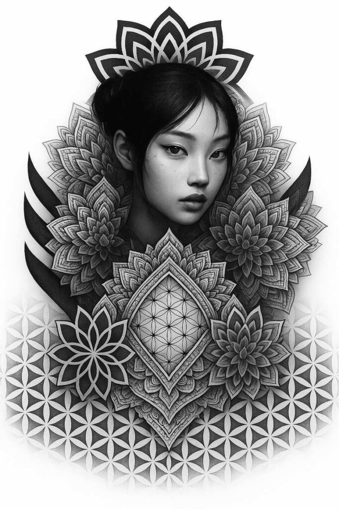 modern-patterns – tattoo design ideas free ai generated – realism-true-rendering – for-heel – Gallery: news-inkby-ai