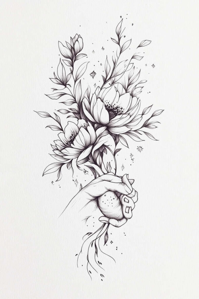 mystical-animals – tattoo design ideas free ai generated – neotraditional-ornamental – for-calf – Gallery: news-inkby-ai