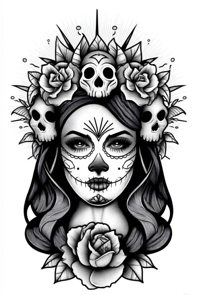 new-designs – tattoo design ideas free ai generated – neotraditional-color-depth – for-thigh – Gallery: news-inkby-ai