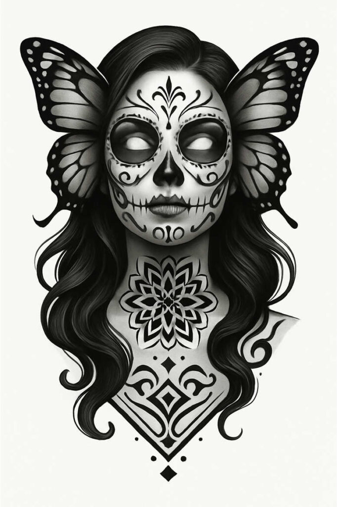 new-designs – tattoo design ideas free ai generated – surrealism-mysterious – for-ribs – Gallery: news-inkby-ai