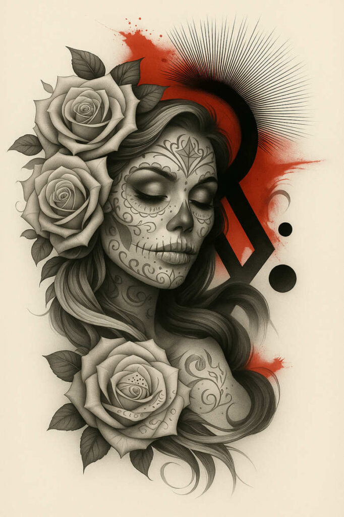 new-inspirations – tattoo design ideas free ai generated – neotraditional-dynamic-color – for-shoulder – Gallery: news-inkby-ai