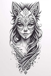 new-quality – tattoo design ideas free ai generated – neotraditional-refined-lines – for-lower-back – Gallery: news-inkby-ai