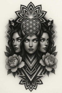 progress – tattoo design ideas free ai generated – neotraditional-artful-color – for-upper-chest – Gallery: news-inkby-ai