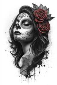 progress – tattoo design ideas free ai generated – neotraditional-contoured-forms – for-thigh – Gallery: news-inkby-ai