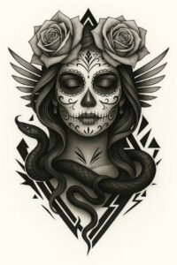 news tattoo design ideas dynamic linework calm mind for nape