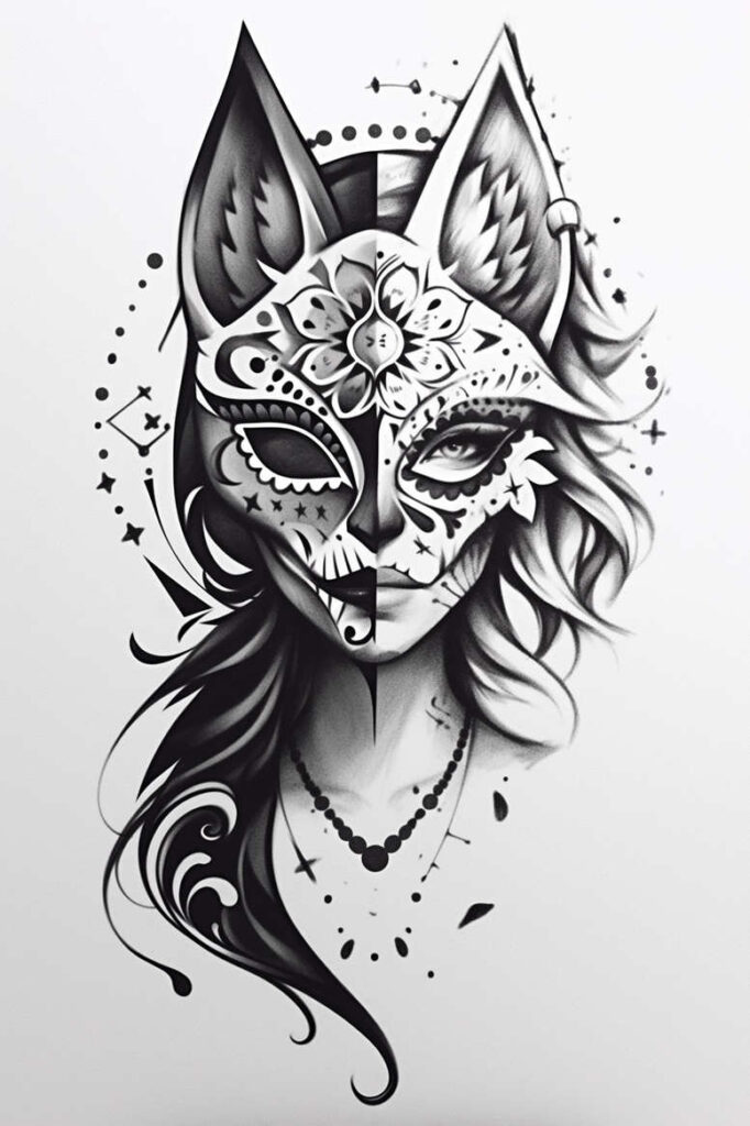 news tattoo design ideas Surrealism blurred edges celestial for upper chest