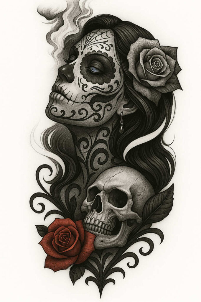 news tattoo design ideas bold centered for knee