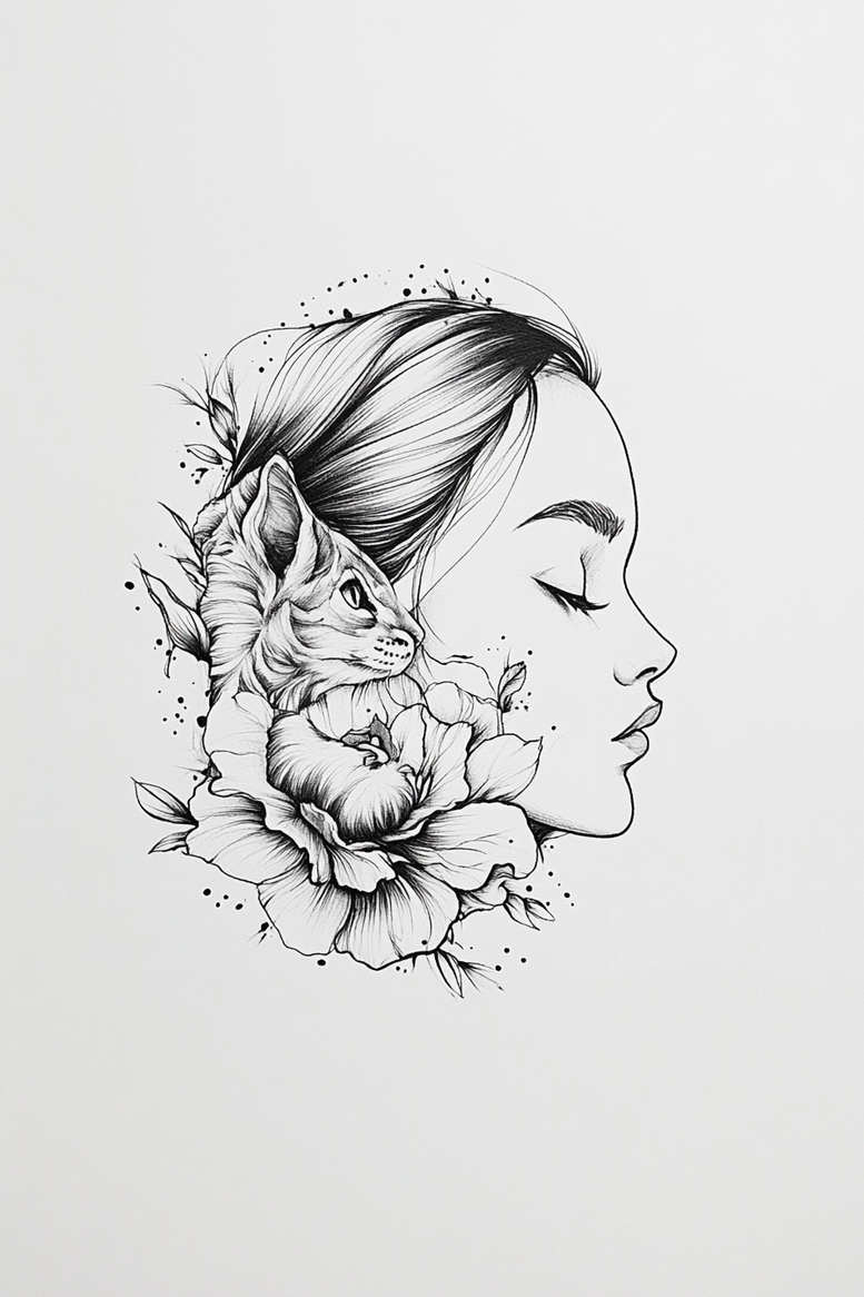 news tattoo design ideas Realism seamless blend CGI-rendered for calf