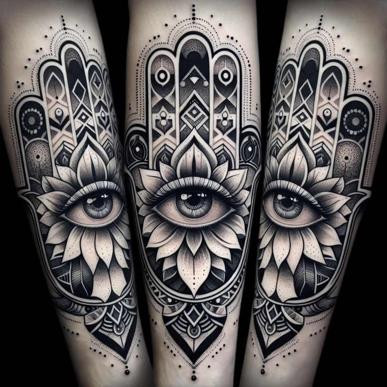 news tattoo design ideas Surrealism metamorphosis close-up for sternum