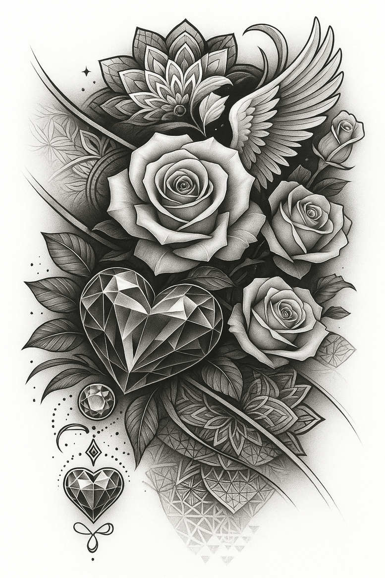 news tattoo design ideas Surrealism timeless complex design for chest