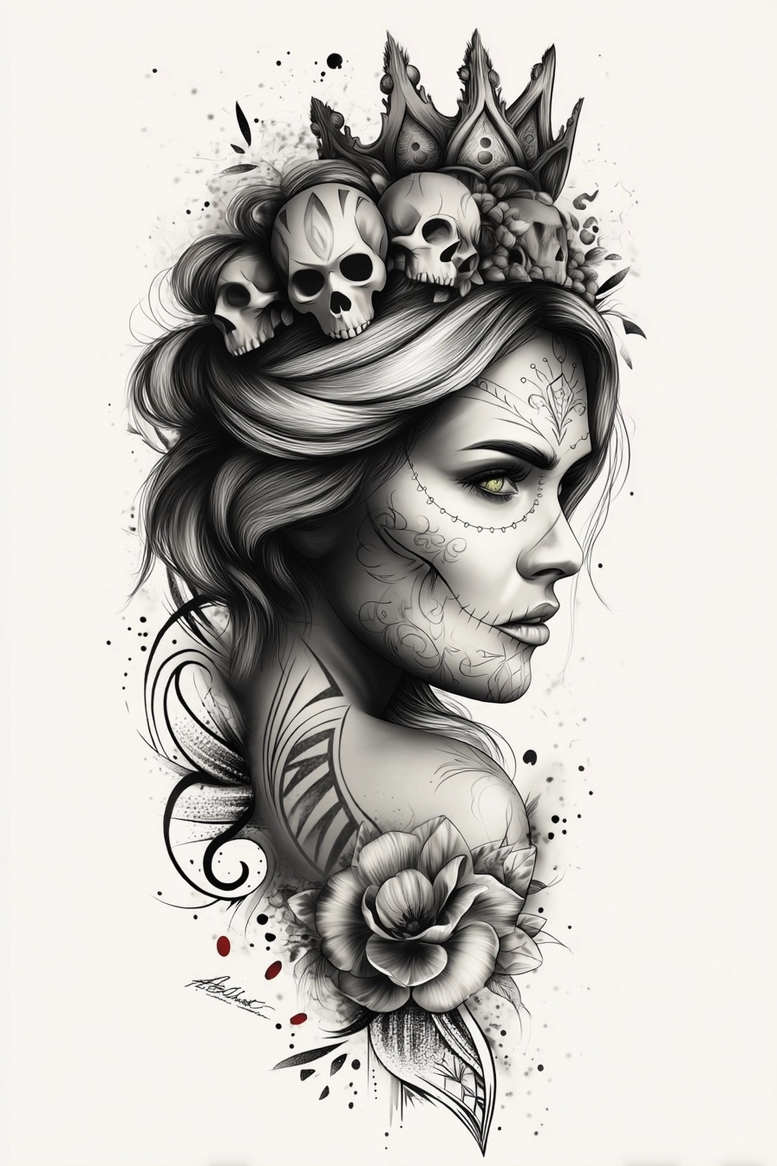 news tattoo design ideas Surrealism distorted reality continuous pattern for triceps