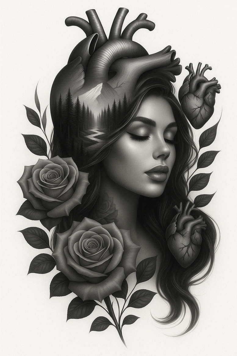 news tattoo design ideas luminous deep-shading for upper back