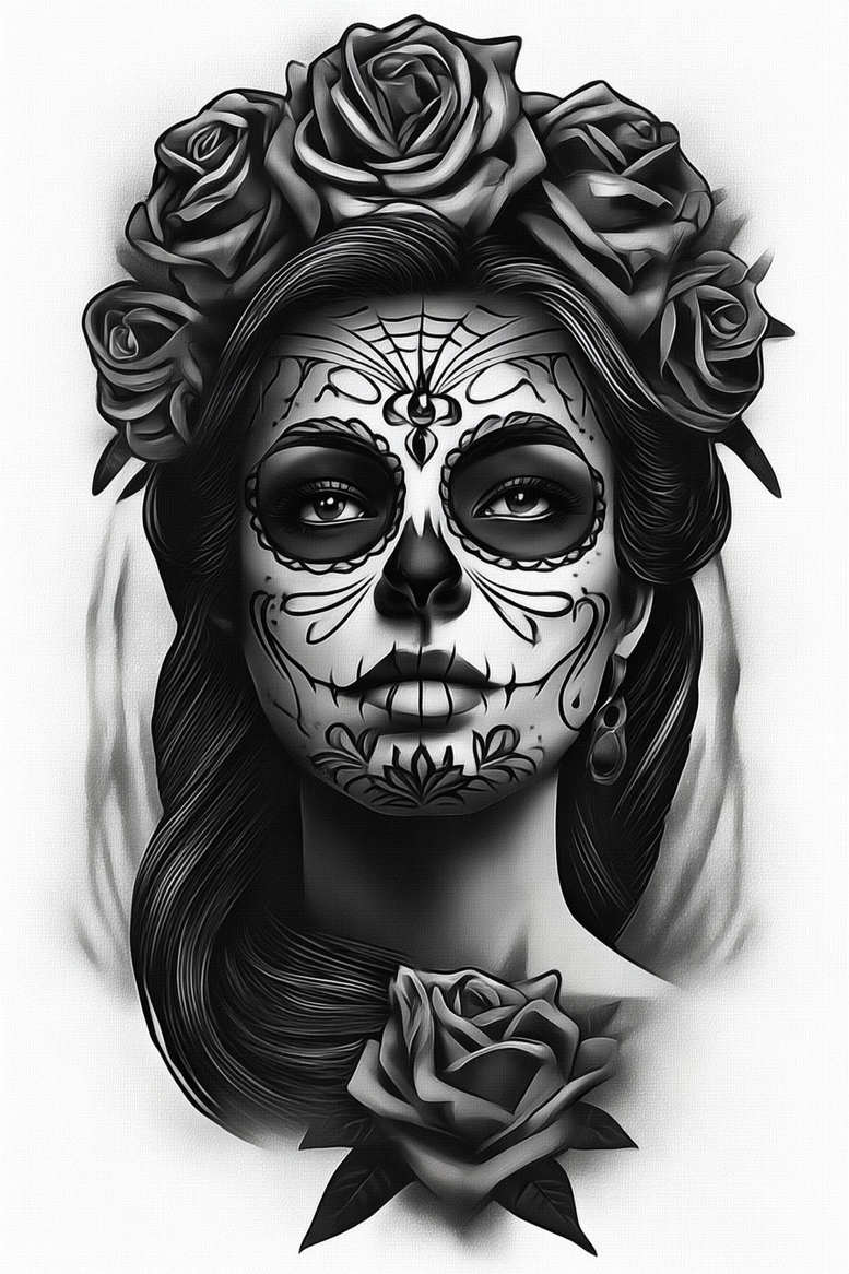 news tattoo design ideas Surrealism blurred edges detailed lines symbolising courage