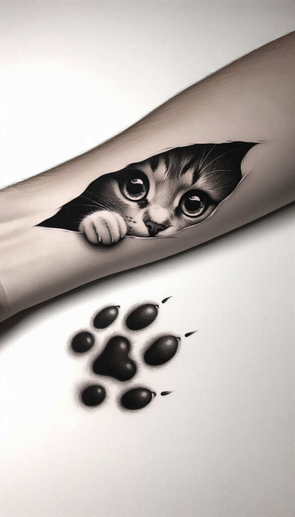 news tattoo design ideas Surrealism visual paradox fisheye for toe