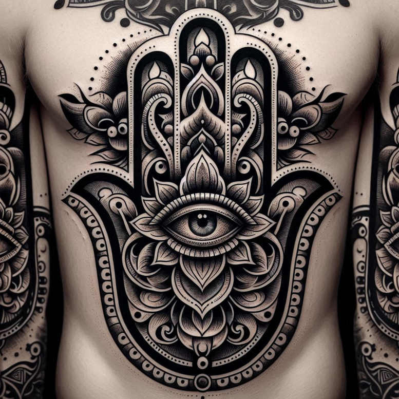 news tattoo design ideas Realism precise anatomy geometric for upper thigh