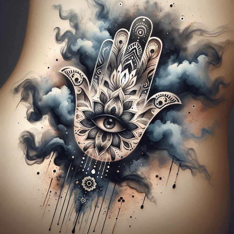news tattoo design ideas Surrealism imperfect symmetry glowing represents perseverance