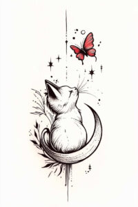 news tattoo design ideas displaced objects line-art for back
