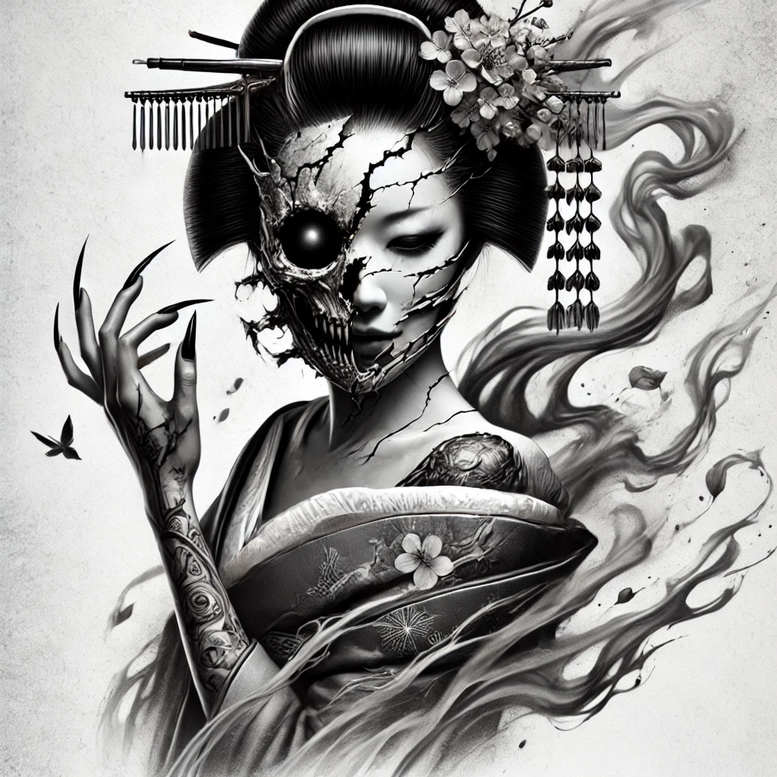news tattoo design ideas Surrealism melting forms luminous for arm