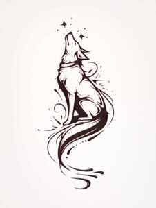 news tattoo design ideas Surrealism shifting shapes monochrome for back shoulder