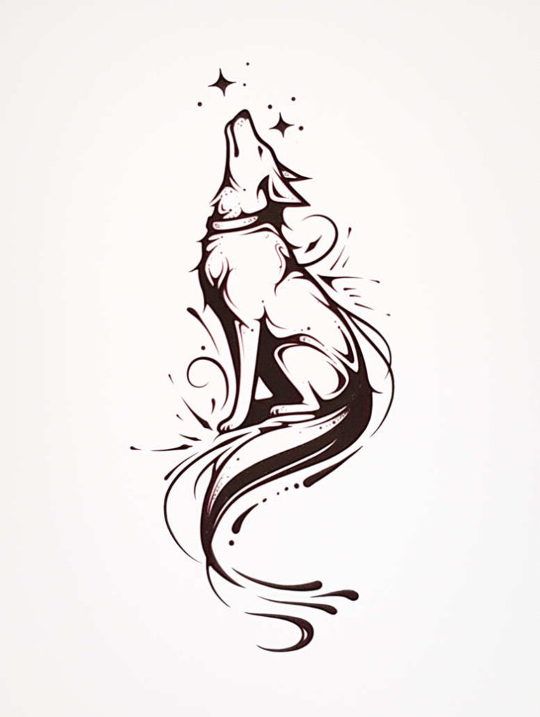 news tattoo design ideas Surrealism shifting shapes monochrome for back shoulder