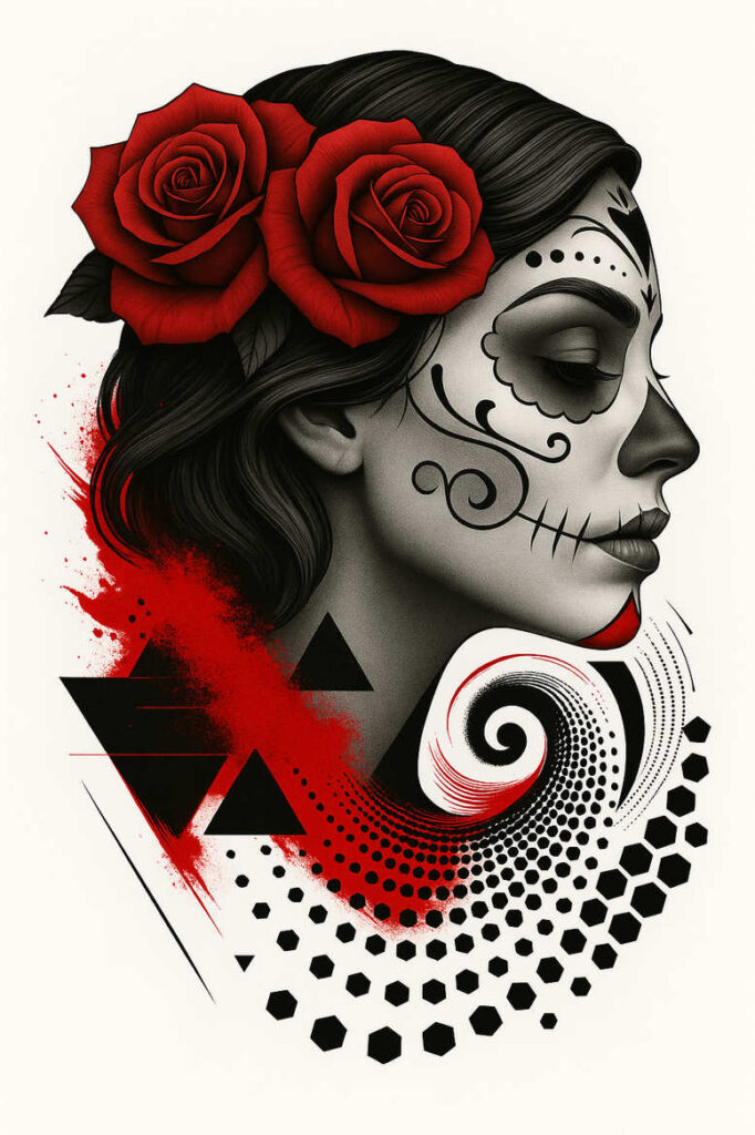 news tattoo design ideas Surrealism unreal radial symmetry symbol of resilience