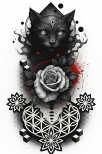news tattoo design ideas soft-focus radiating symmetry symbolising resilience