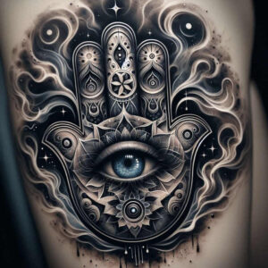 news tattoo design ideas Surrealism phantom shadows saturated for toe