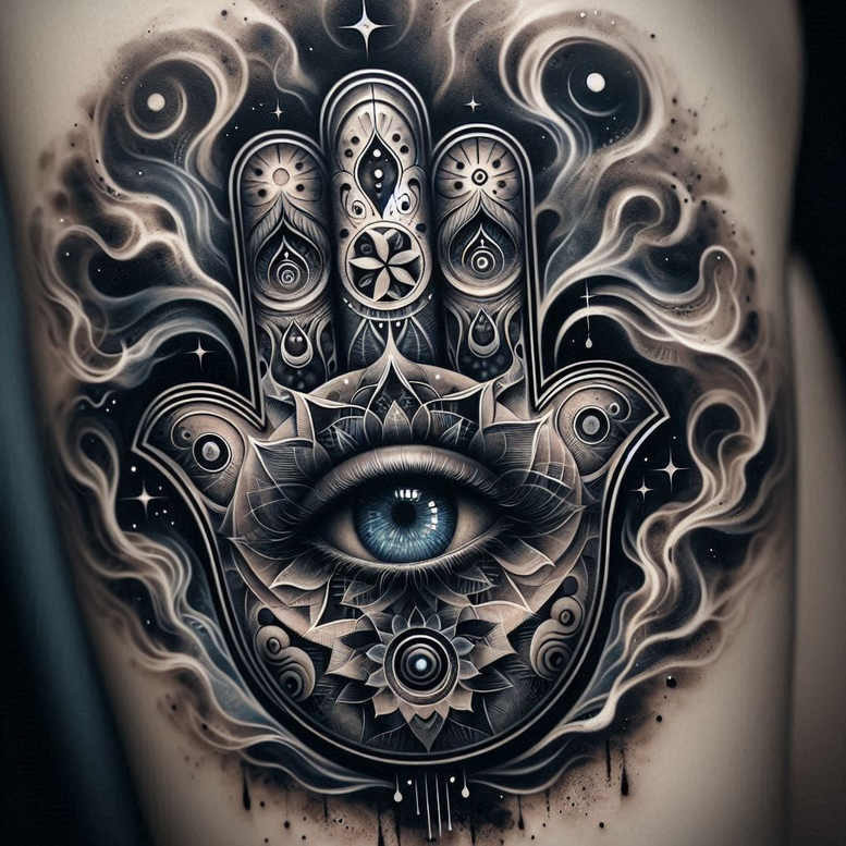 news tattoo design ideas Surrealism phantom shadows saturated for toe