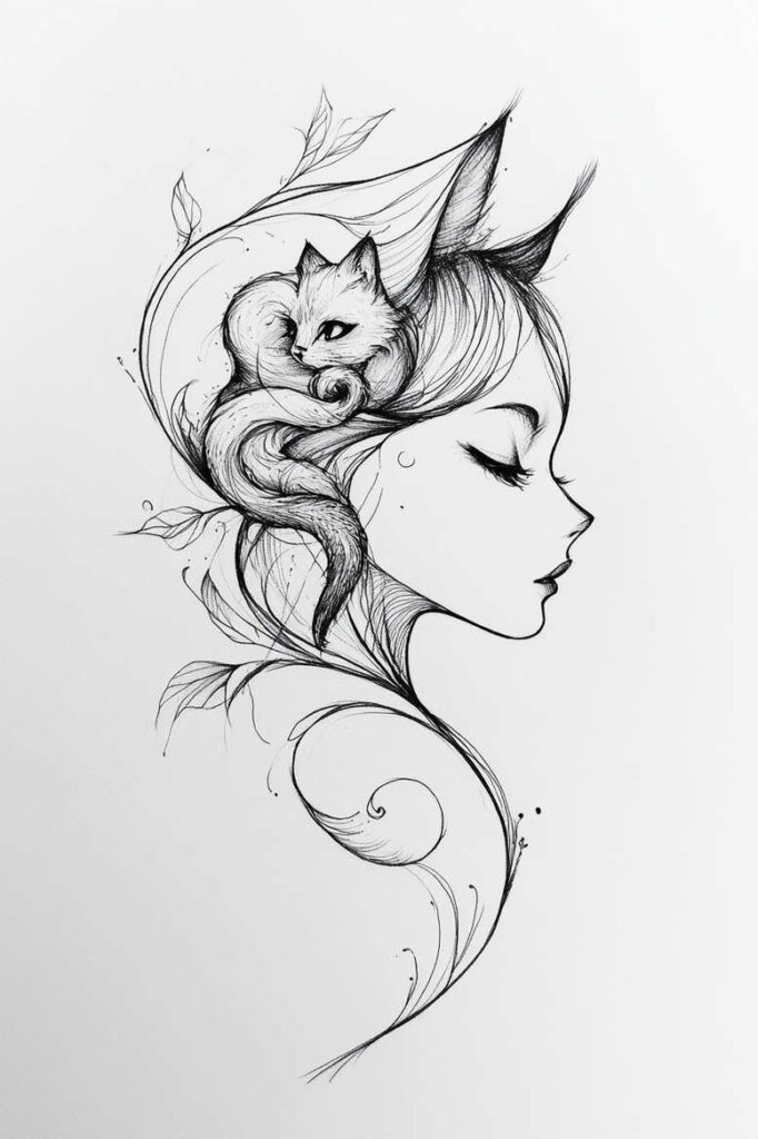 news tattoo design ideas Surrealism hallucinatory soft-focus courage and power