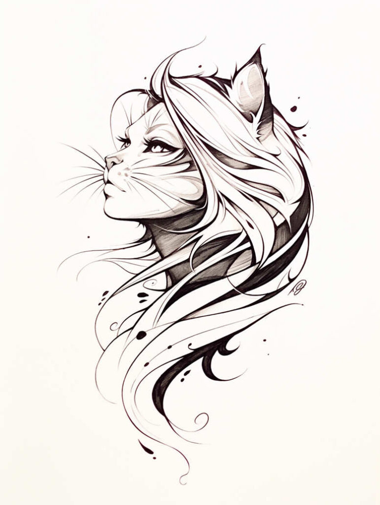 news tattoo design ideas Realism digital realism wide-angle for upper thigh
