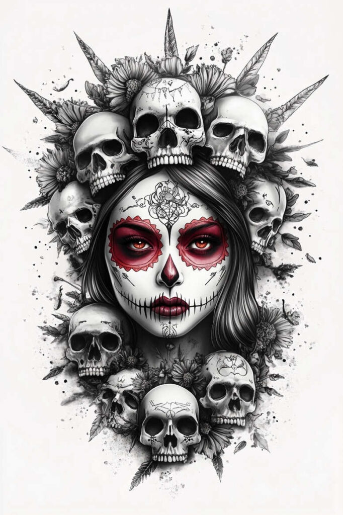 trendy-style – tattoo design ideas free ai generated – surrealism-phantom – for-ankle – Gallery: news-inkby-ai