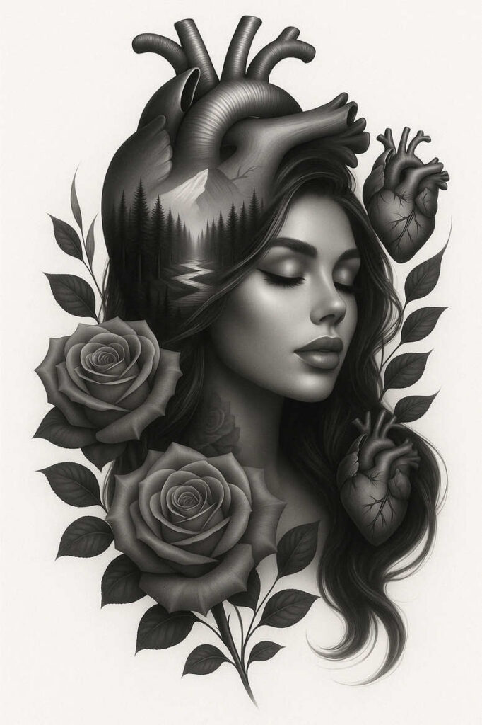 water-animals – tattoo design ideas free ai generated – realism-natural-tones – for-ankle – Gallery: news-inkby-ai