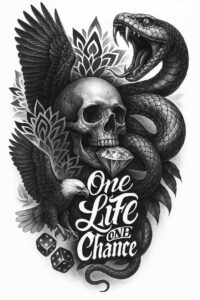 dark-line-tattoo – tattoo design ideas free ai generated – neotraditional-structured-design – for-back-shoulder – Gallery: other-dark-inkby-ai